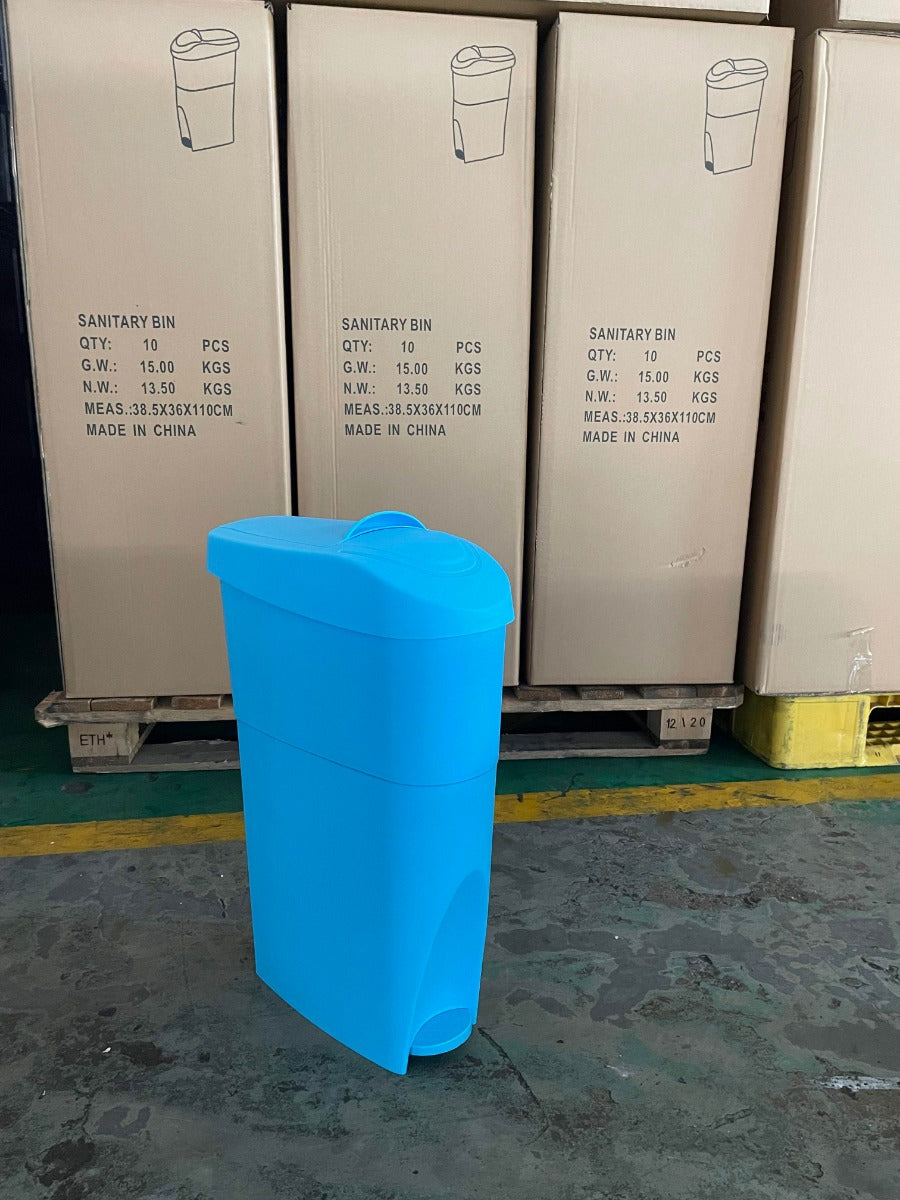 Sanitary Bin Blue Slim Lady Female Waste Disposal