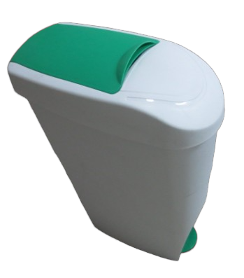 Sanitary Bin Green White Slim Lady Female Waste Disposal