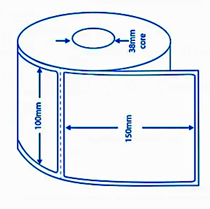 12 Rolls Thermal Labels 300 Labels per roll, 150X100mm