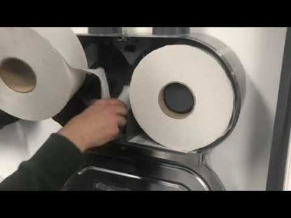 S'Steel Twin Jumbo Toilet Roll Dispenser