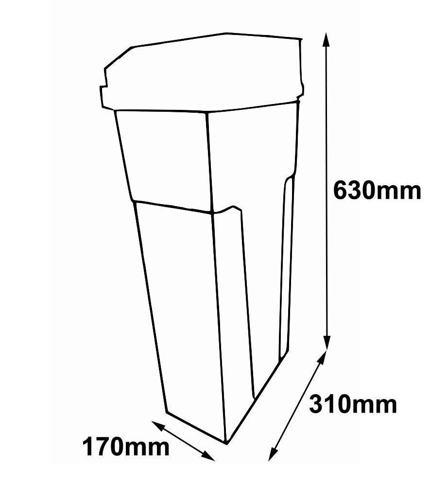 Sanitary Bin SB001 Lady Disposal Unit 23L Light Grey