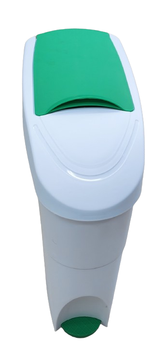 Sanitary Bin Green White Slim Lady Female Waste Disposal