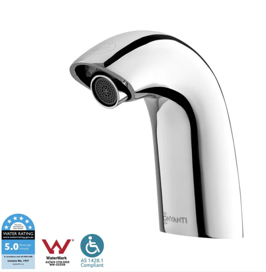 Onvanti Elegant Curved Design Sensor Tap: Hygiene & Style for Any Bathroom