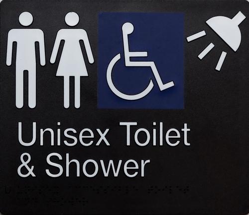 Unisex Toilet and Shower Sign Disabled Access