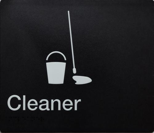 Cleaner Braille Sign