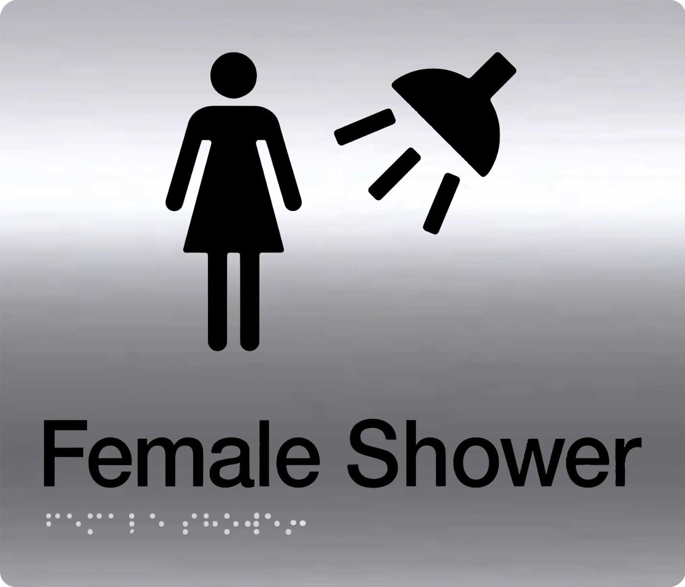 female shower braille sign