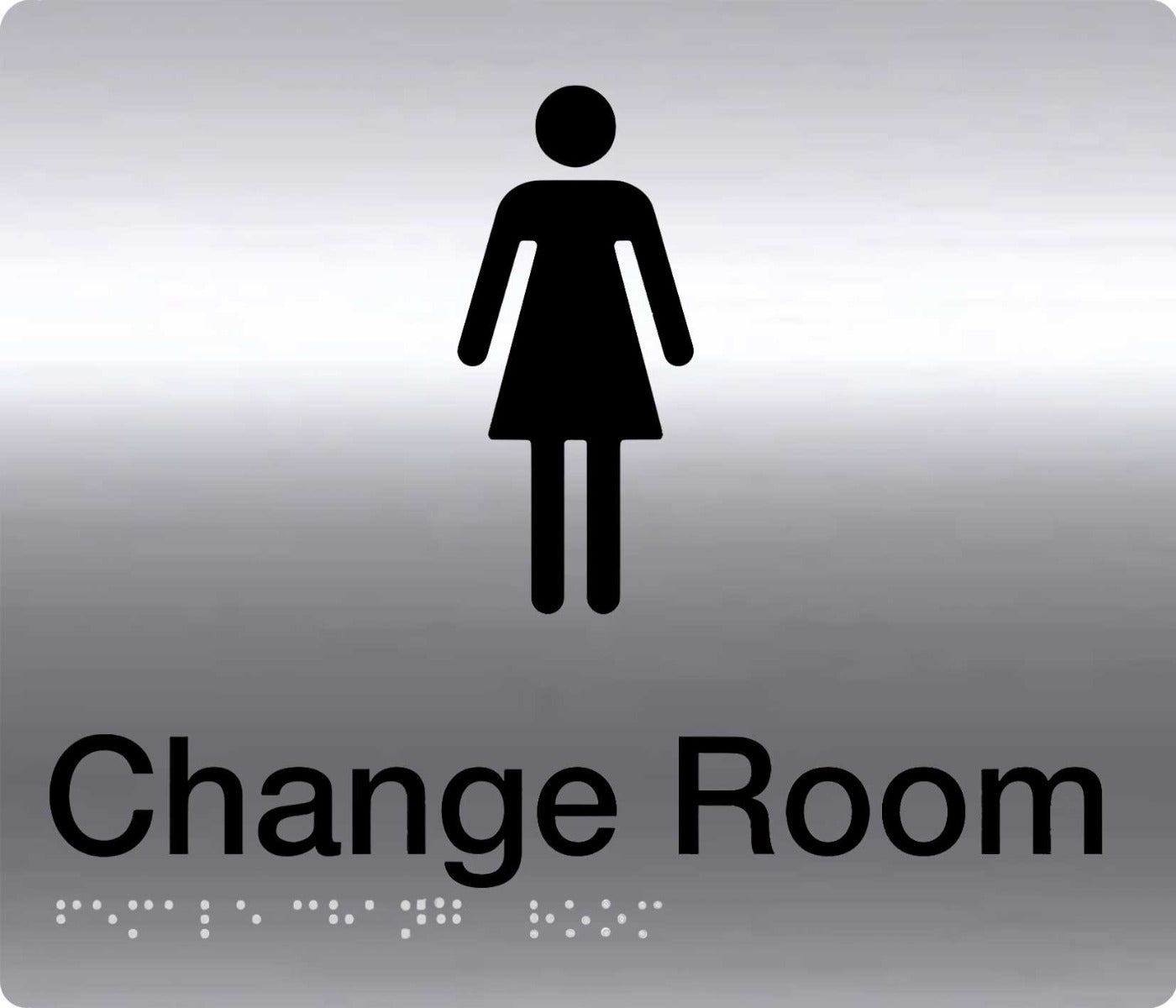 Braille Sign female change room