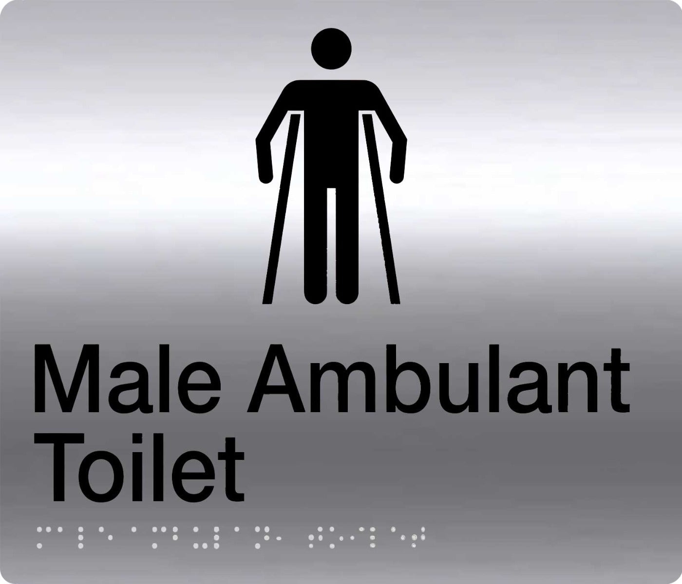 male ambulant toilet braille sign