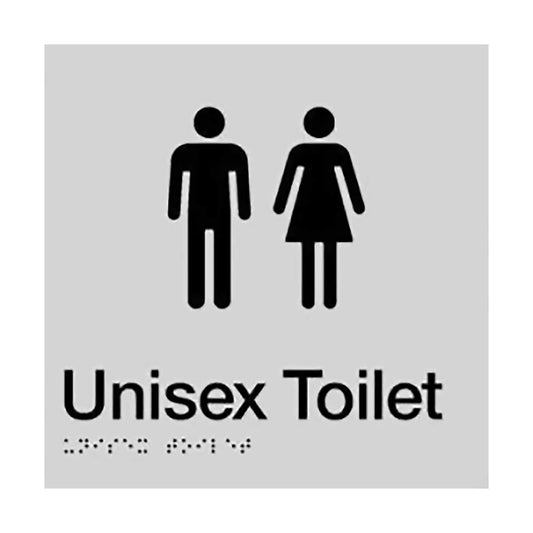 Unisex Braille Toilet BCA Code Australian Compliance SS04  (180 x 180 mm)