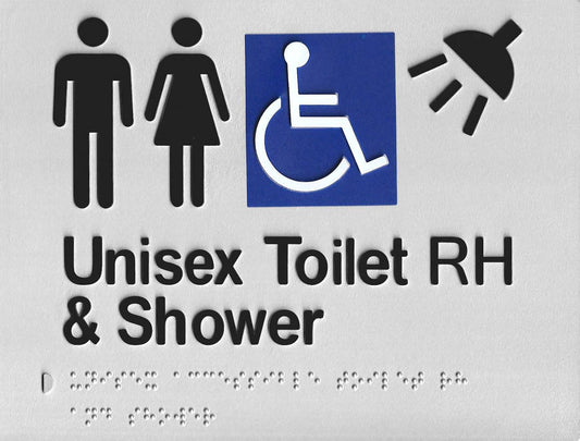 SS16RH Unisex Disable Toilet & Shower Right Hand (210 x 180 mm)