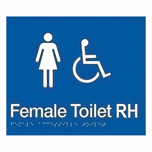  Braille Female Disabled Toilet SV09-RH (210 x 180 mm)