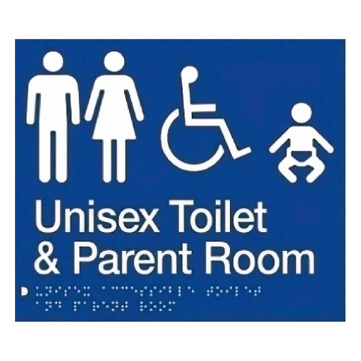 Braille sign Unisex & Parent Room SV10 (210 x 180 mm)