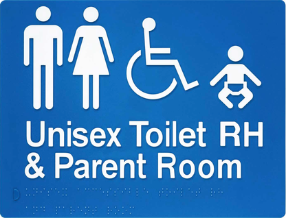 SV10RH Unisex Disabled Right Hand & Parent Room Braille Sign