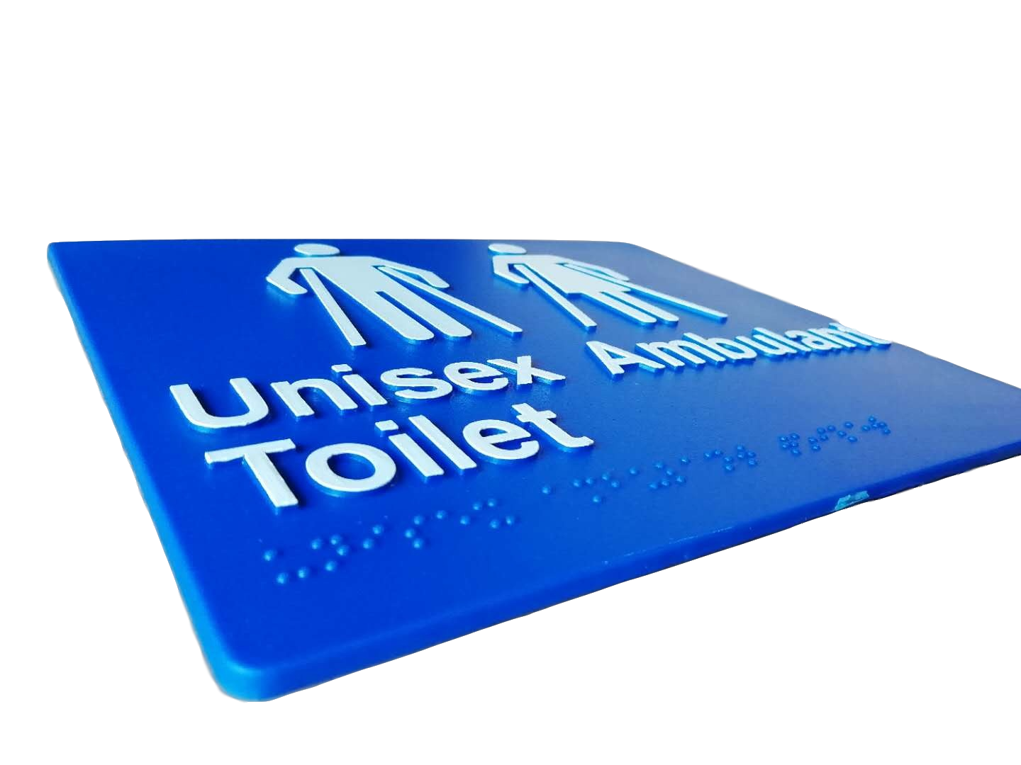 Unisex Ambulant Toilet Braille Sign SV39 (210 x 180 mm)