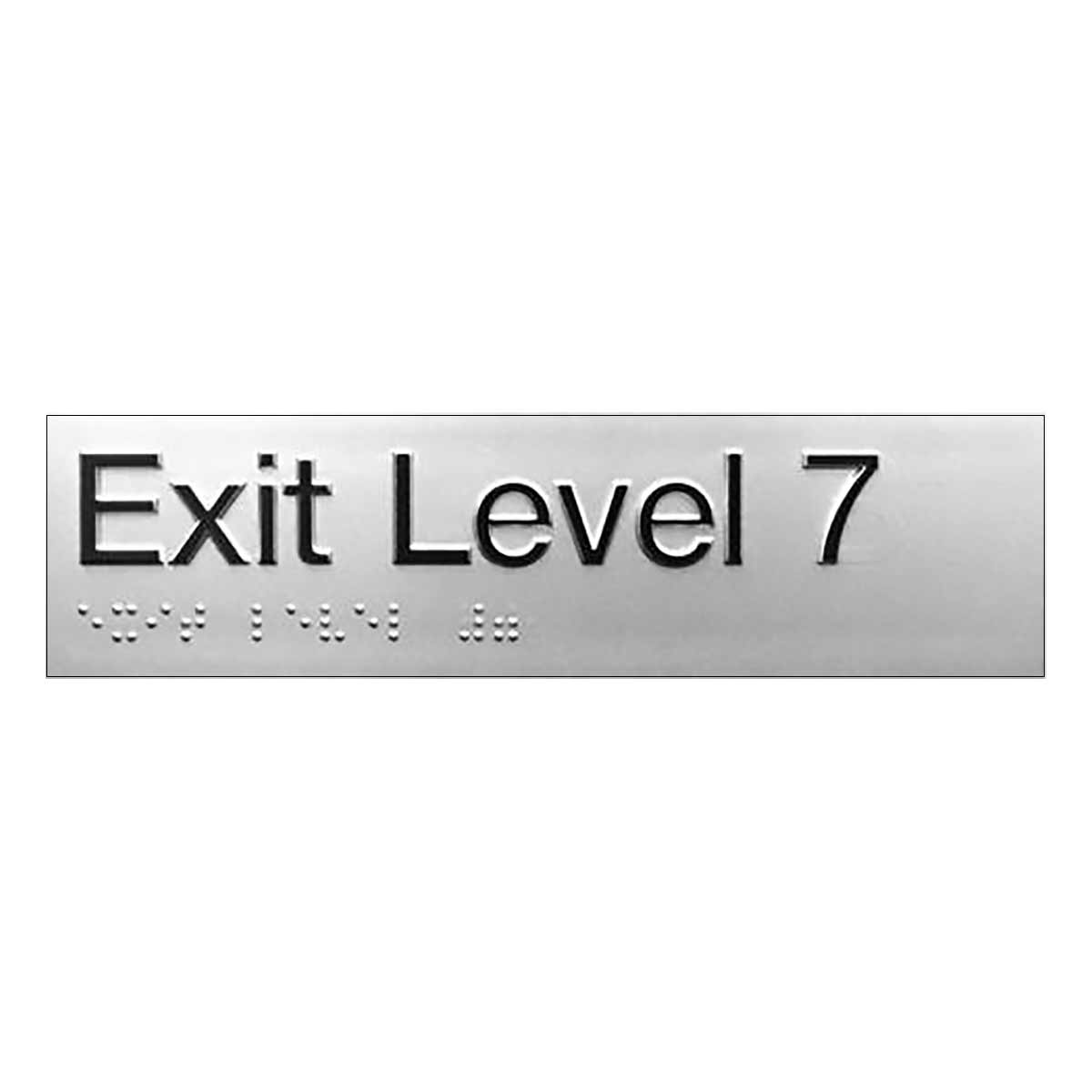 Silver Exit Level 7 Braille Sign SX-07 