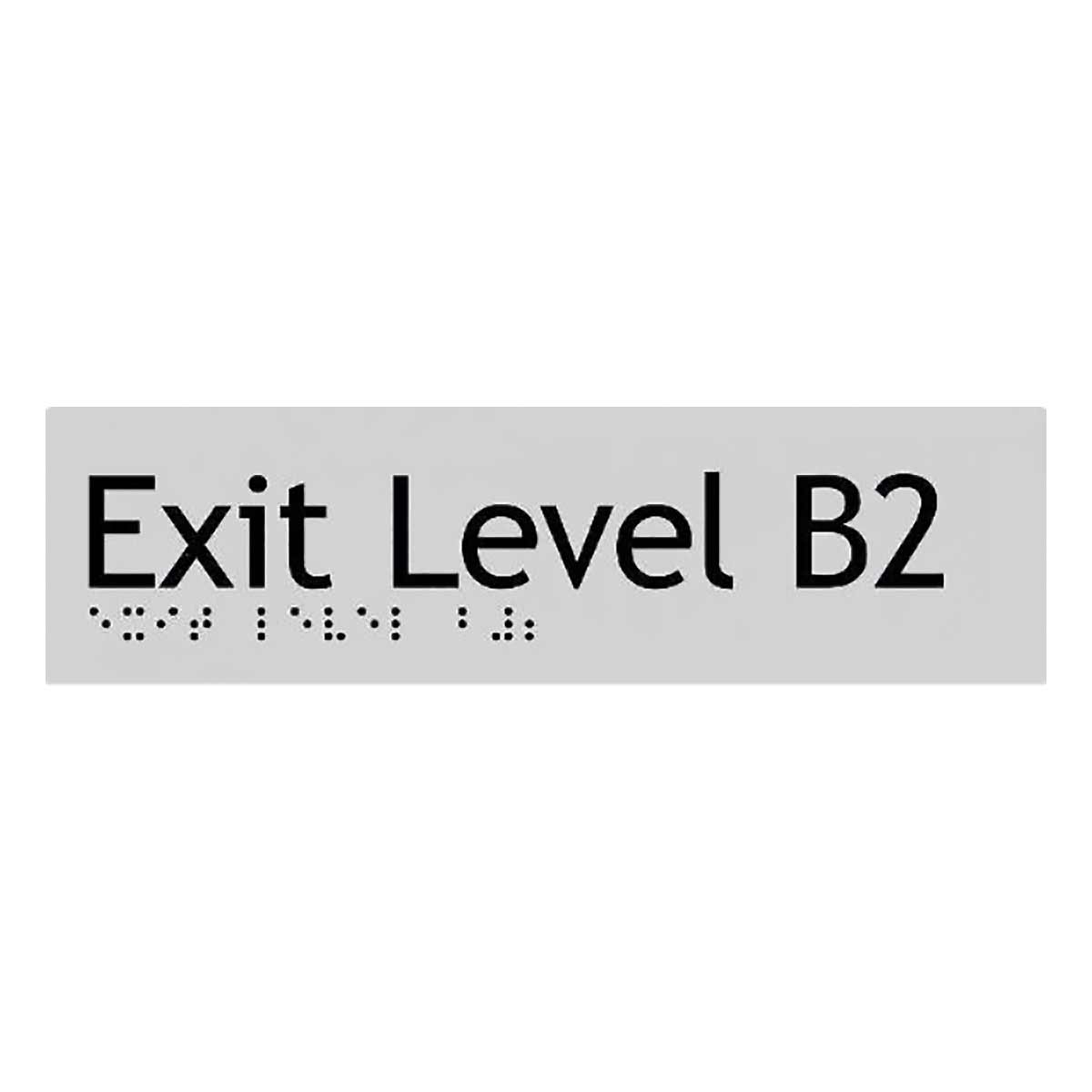 Silver Exit Braille Sign SX-B2 