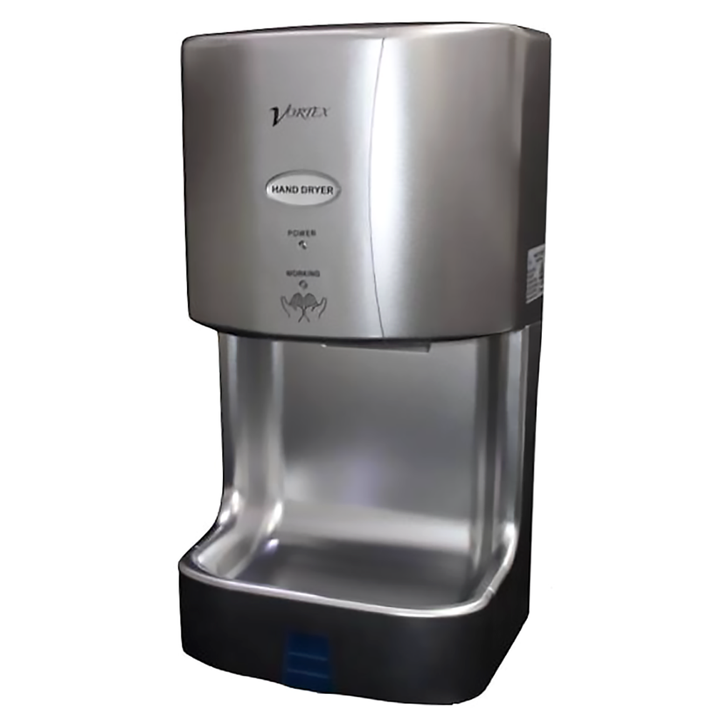 Vortex VXM-S Silver Mini Jet Hand  Dryer with Air Filter &  Water Tray Very Hygienic