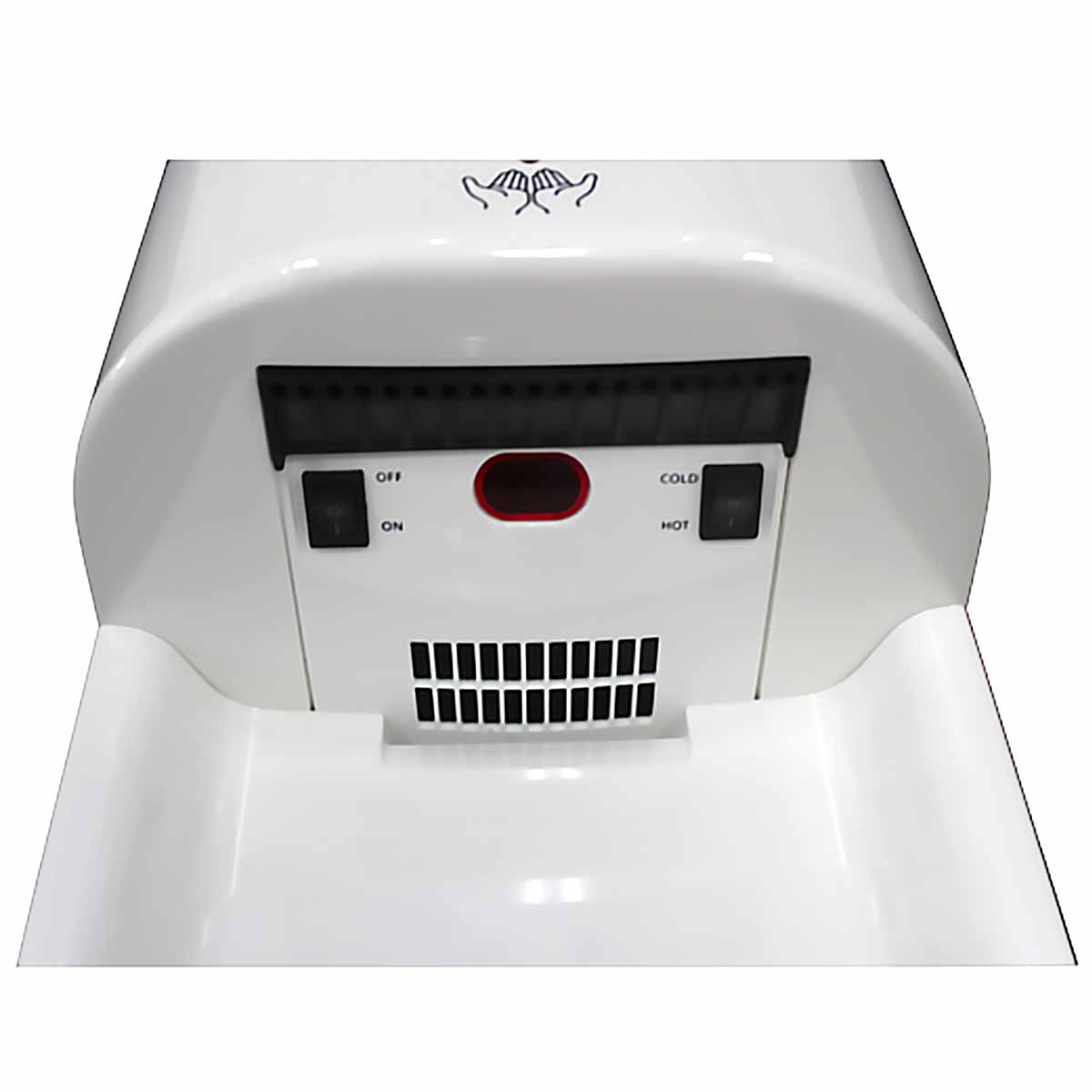 White Mini Hand Dryer With Filter & Water Tray